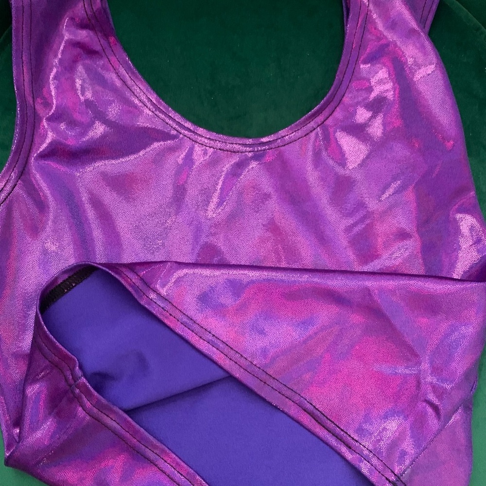 Crop top purple iridescent
